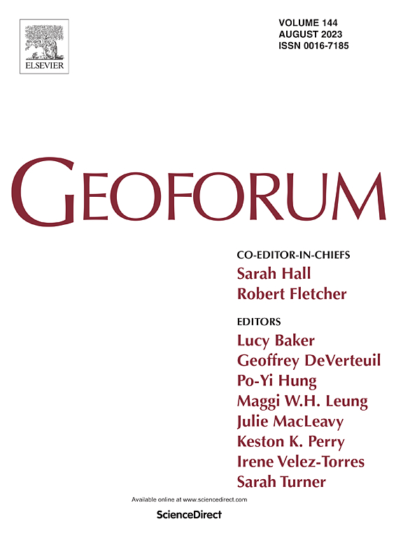 Go to journal home page - Geoforum