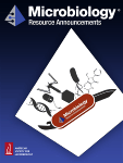 Go to journal home page - Microbiology Resource Announcements